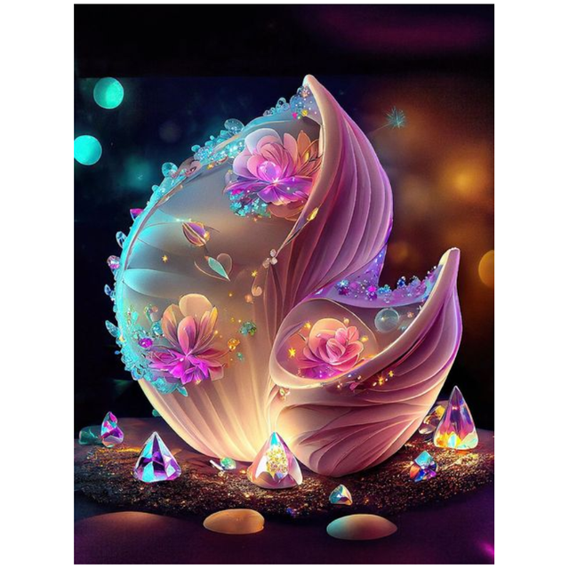 Fairy Dust Beach Shells DIY Diamond Painting Cross Stitch Kit, Starfish Full Drill Mosaic Rhinestone, 30*40cm, unframed.,2-TZ