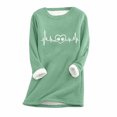 thumbnail image 1 of Birdeem Womens Large Loose Raglan Top Thickened and Velvet Lamb Wool Warm Underlay, 1 of 1