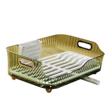 Large Dish Racks for Kitchen Counter,Dish Drying Rack for Vegetables and Fruits Detachable Dish Drainer Organizer Shelf with Utensil Holder Set