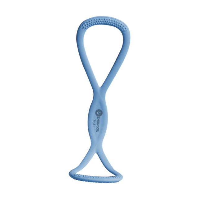 Baohd Bande d'Exercice 8 Formes Bande de Résistance Entraîneur pour Musculation Bleu 46x11.5cm