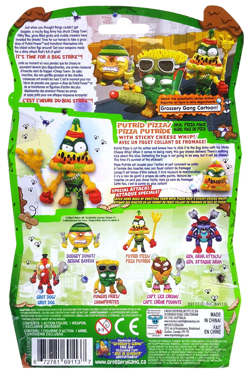 The Grossery Gang S4 Bug Strike Action Figures - Putrid Pizza