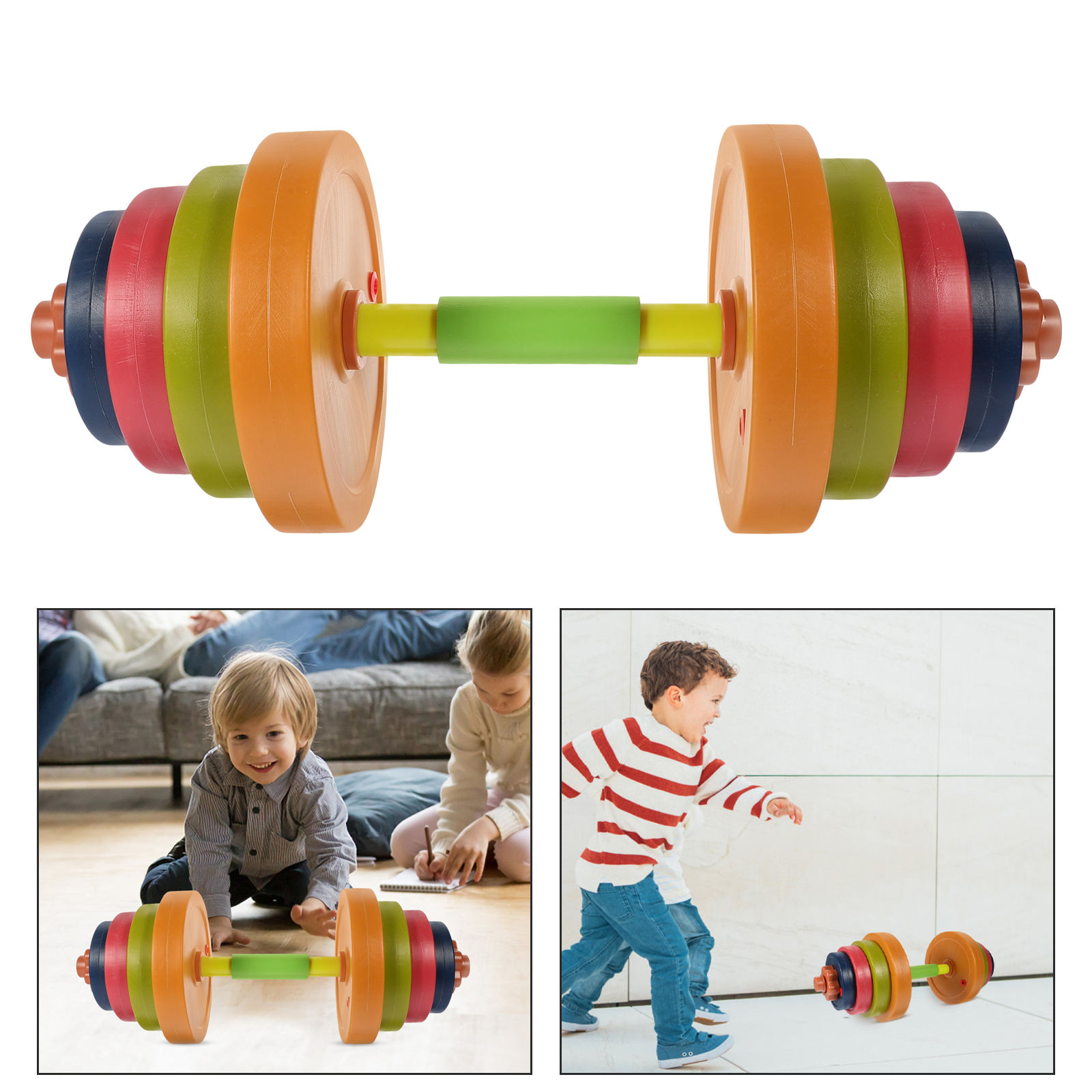 EXHUMKY Lightweight Plastic Dumbbell Adjustable for Exercise with Comfortable Grip and Multi Colors