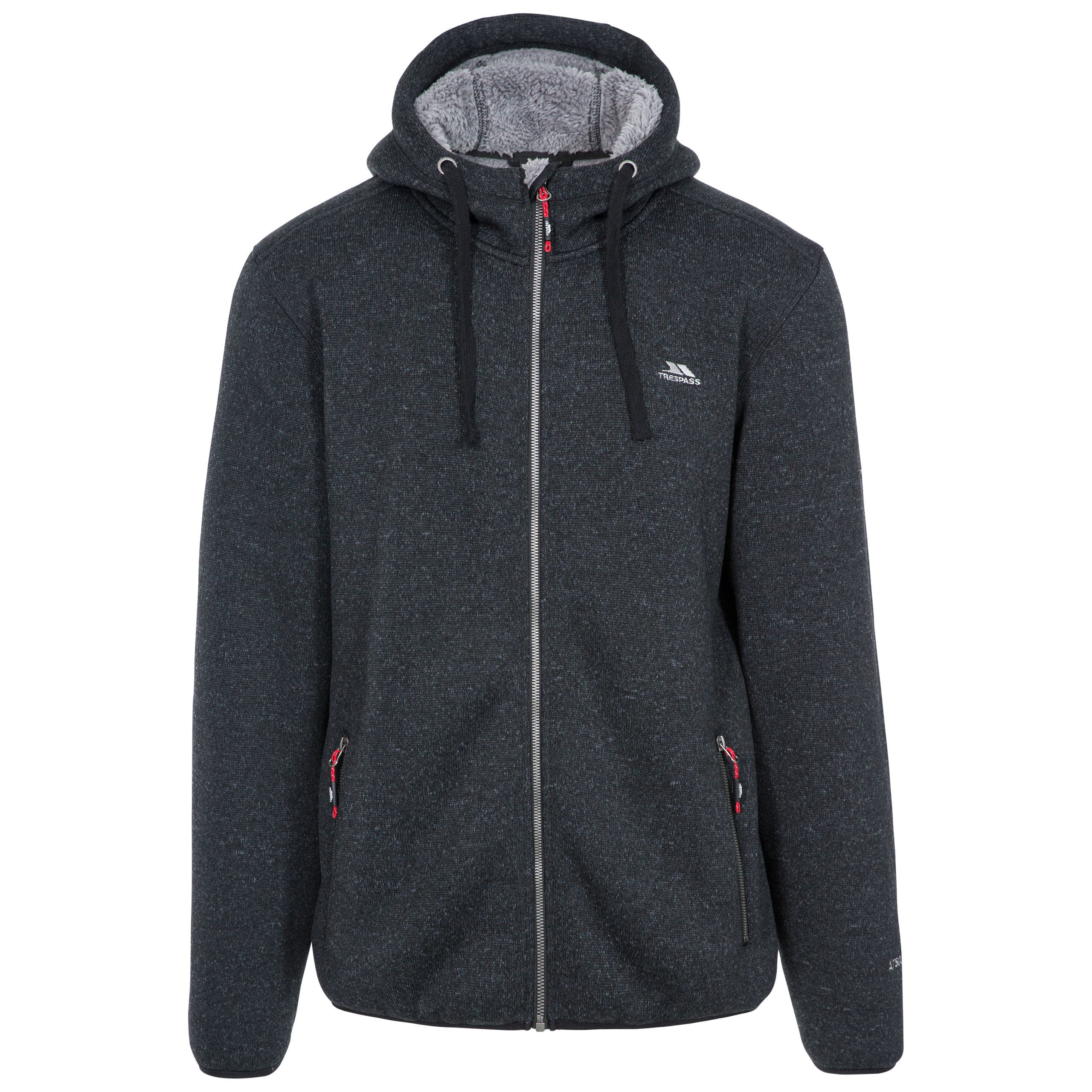 Trespass Mens Fleece Hoodie Full Zip Drawstring Hood Airtrap Fabric Tableypipe