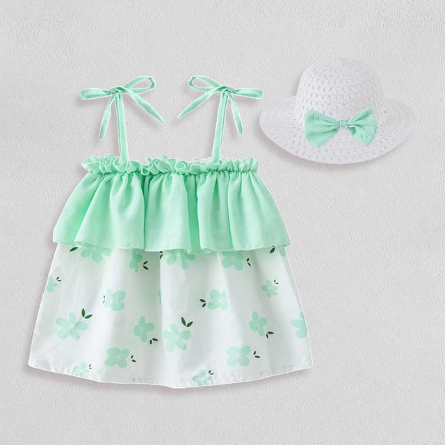 Robe Petite Fille Robe Tutu pour Filles Robe d'Anniversaire Filles Robes d'Été Robe Chic Tenue Bébé Fille 4-5 Ans