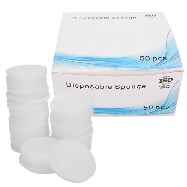 50pcs Disposable Sponge Pad Soft Dentist Foam File Cleaning Dental Clean Stand Replacement