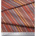 thumbnail image 2 of Soimoi Brown Heavy Satin Fabric Diagonal Arrow Decor Fabric Printed Yard 54 Inch Wide, 2 of 3