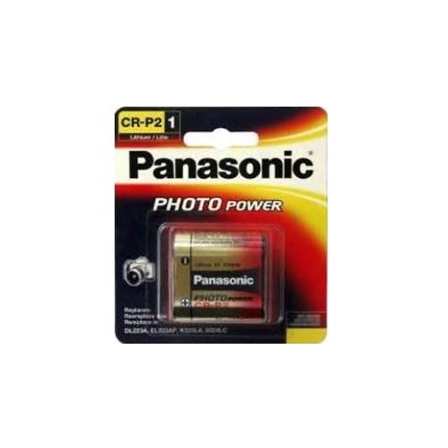 8-pack Panasonic CRP2 (223A) 6 Volt Lithium Batteries (Carded)