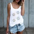 thumbnail image 2 of CEHVOM Women‘s Casual Solid Color Round Neck Colorful Sequin Printed Vest Top, 2 of 4