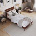 thumbnail image 4 of Savannah Twin XL Wood Low Profile Platform Bed in Walnut, 4 of 13
