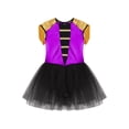 thumbnail image 3 of Yhong Justaucorps de Danse Ballet à Franges pour Filles Robe Tutu Costume de Cirque Halloween Cosplay Fête Violet 12, 3 of 5