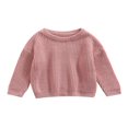 thumbnail image 1 of Toddler Boys Girls Knit Sweater Oversized Sweatshirt Fall Winter Pullover Tops, 1 of 6