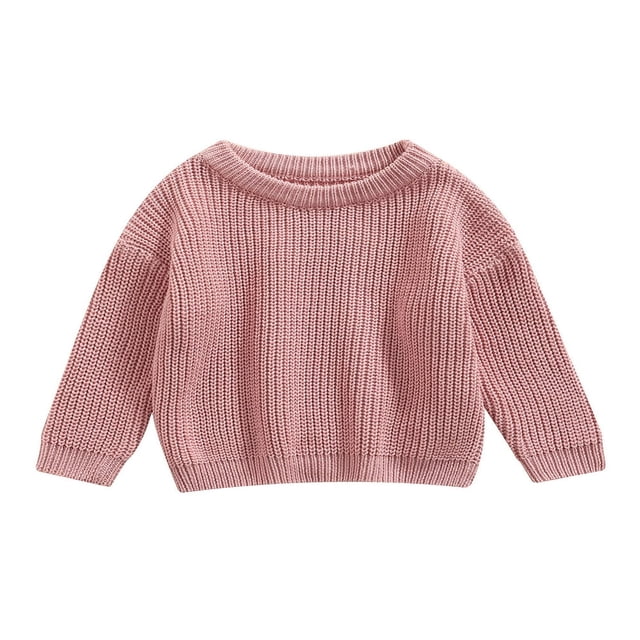 Toddler Boys Girls Knit Sweater Oversized Sweatshirt Fall Winter Pullover Tops