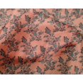 thumbnail image 4 of oneOone Silk Tabby Fabric Leaves & Floral Block Printed Fabric 1 Yard 42 Inch Wide, 4 of 4