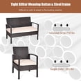 thumbnail image 3 of Patiojoy 8PCS Conversation Wicker Set Patio Rattan Table&Cushioned Chair, 3 of 10