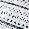 thumbnail image 4 of 2 Pcs Twin Boho Duvet Cover, Black Geometric Pattern Printed on White Soft Mircofiber Bohemian Comforter Cover Bedding Set, 4 of 6