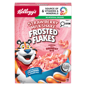 Kellogg's Frosted Flakes® Strawberry Milkshake Céréales de saveur