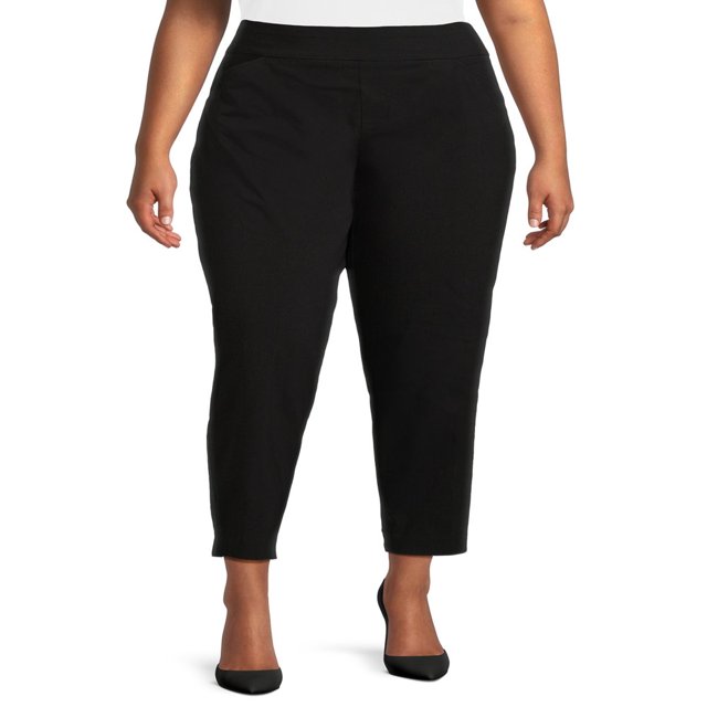 CHUANK Women‘s Plus Size Slim Leg Dress Pant