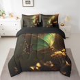 thumbnail image 2 of YST Green Butterfly Comforter Set, 7-Piece, Wild Animal Theme, King Size, 2 of 4
