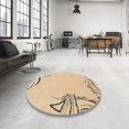 thumbnail image 3 of Ahgly Company Tapis d'Intérieur Carrés Abstraits Jaunes Unis, 6 Pieds Carré, 3 of 6