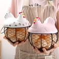 thumbnail image 3 of Egg Storage Basket Chicken Shape Decoration Iron Anti-slip Egg Storage Container for Kitchen(Black), 3 of 10