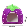 thumbnail image 3 of C 10.24X10.24 Inch Pet Shelter Yurt Bed Strawberry Design Warm For Cats, 3 of 8