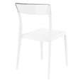 thumbnail image 2 of Pemberly Row Indoor/Outdoor Patio Dining Chair in White Transparent Clear, 2 of 8