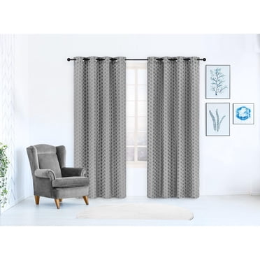 Safdie & Co. Curtain 84L Jacquard Brayden Grey