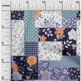 thumbnail image 2 of oneOone Georgette Viscose Dark Navy Blue Fabric Asian Floral Mix Patch Sewing Craft Projects Fabric Prints By Yard 42 Inch Wide, 2 of 4