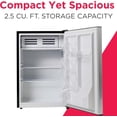 thumbnail image 4 of Frigidaire 2.5 Cu. ft. Compact Refrigerator with Freezer Compartment, Platinum Mini Fridge for Bedroom, Dorm, Office, Apartment, 4 of 11