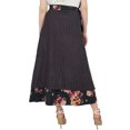 thumbnail image 2 of Phagun Summer Wear Floral Printed Cotton Black Two Layer Reversible Wrap Skirt, 2 of 6