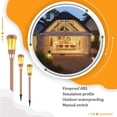 thumbnail image 3 of ziyahi 4 Pieces Solar Flame Light Outdoor Torch Lamp Flickering Decorative Lighting for Landscape Driveway Path Courtyard Villa, 3 of 6