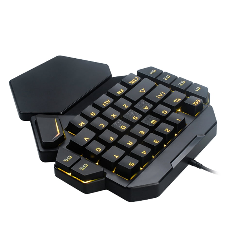 Keyboard Gaming Keyboard Plastic Onehanded Keyboard Rgb Blacklight Mechanical Keyboard With Macro Definition Function