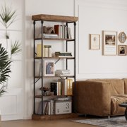 EDTara 6 Tier Bookshelf, Farmhouse Book Shelves with Open Shelves, Tall Bookcase Shelf Storage Organizer