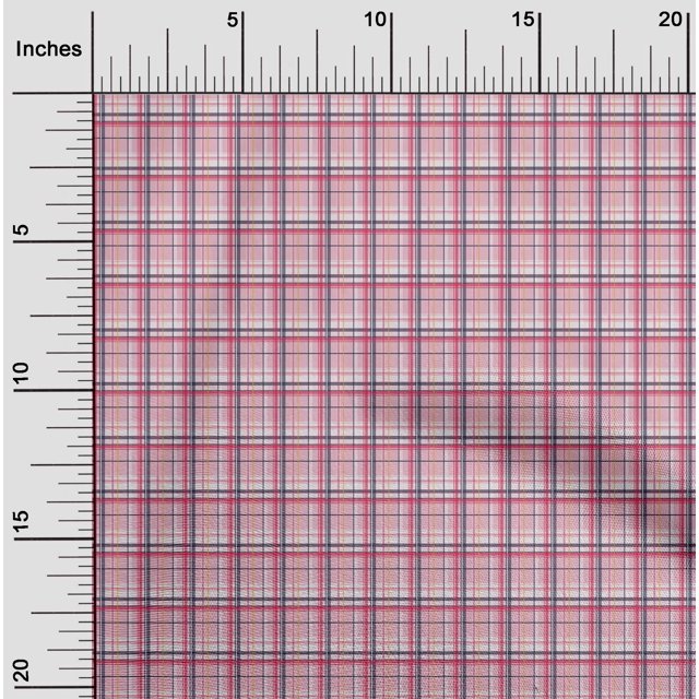 oneOone Viscose Chiffon Fabric Madras Check Decor Fabric Printed BTY 42 Inch Wide