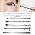 thumbnail image 4 of 5pcs Magic wand makeup brush Set Silver  Beauty Tools, 4 of 8