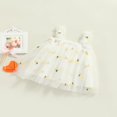 thumbnail image 4 of EIMELI Été Jolie Bébé Filles Robe Douce Sangle Sans Manches Fleurs Imprimé Dentelle Tutu Robe Rose Marguerite 1-2 Ans, 4 of 7