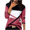 thumbnail image 2 of DPTALR T-shirt Décontracté pour Femmes à Imprimé Géométrique, Blouse à Manches Longues, Col Rond, Hauts Décontractés, 2 of 5
