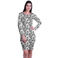 thumbnail image 2 of Moomaya Womens Full Sleeve Printed Midi Length Printed Bodycon Dress, 2 of 6