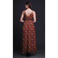 thumbnail image 3 of Bimba Robe Longue Maxi Imprimée en Rayonne Ikat pour Femmes à Bretelles Spaghetti Ajustables Boho-Xx-Grand, 3 of 4