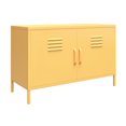 thumbnail image 3 of Novogratz Cache 2 Door Wide Metal Locker Accent Storage Cabinet, Yellow, 3 of 8