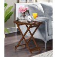 thumbnail image 1 of Pemberly Row Modern Folding Tray Table in Espresso Wood Finish, 1 of 7