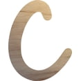 thumbnail image 1 of Wooden Letter C Craft Project, 4'' Tall Small Unfinished Wood Alphabet Letter, DIY, 1 of 3