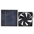 thumbnail image 1 of Solar Fan, Waterproof IP65 Laminated Epoxy Appearance 20W 20% Conversion Rate Solar Powered Fan Easy Operation  For Cooling Down For Greenhouses, 1 of 8