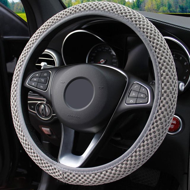 38CM Ice Car Auto Silk Steering Wheel Cover Universal Anti-slip Wheel Protector