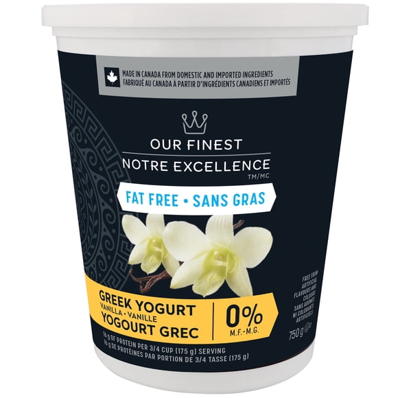 Our Finest Fat Free Vanilla Greek Yogurt