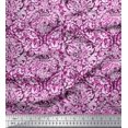 thumbnail image 1 of Soimoi Tissu Crêpe en Polyester Feuilles et Batik Floral Imprimé Tissu 1 Yard 42 Pouces de Large, 1 of 3