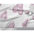 thumbnail image 3 of Soimoi Polyester Crepe Fabric Leaves & Paisley Block Print Fabric by The Yard 52 Inch Wide, 3 of 3