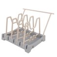 thumbnail image 4 of Pan Pot Lid Holder Durable PP Space Saving Stable Nonslip Base Wide Application Cutting Board Organizer Type B, 4 of 8
