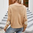 thumbnail image 4 of Styesk Cardigan pour Femmes Cardigan Décontracté Aguichant Mode à Col en V Imprimé Hauts Blouse à Manches Longues pour Femmes, 4 of 6
