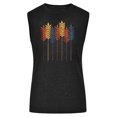 thumbnail image 4 of EQWLJWE Camisoles pour Femmes Camisoles Femmes Mode Tendance Femmes Imprimé Col Rond Sans Manches Chandails à Blocs Tunique T-Shirt Hauts, 4 of 4